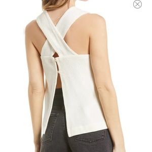Madewell Ottoman Jacquard Cross Back Tank